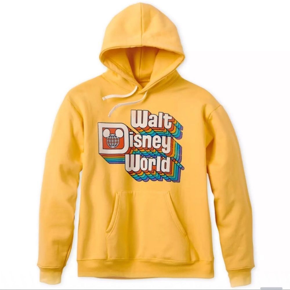 Disney Parks Retro Yellow Walt Disney World Hoodie Size Small